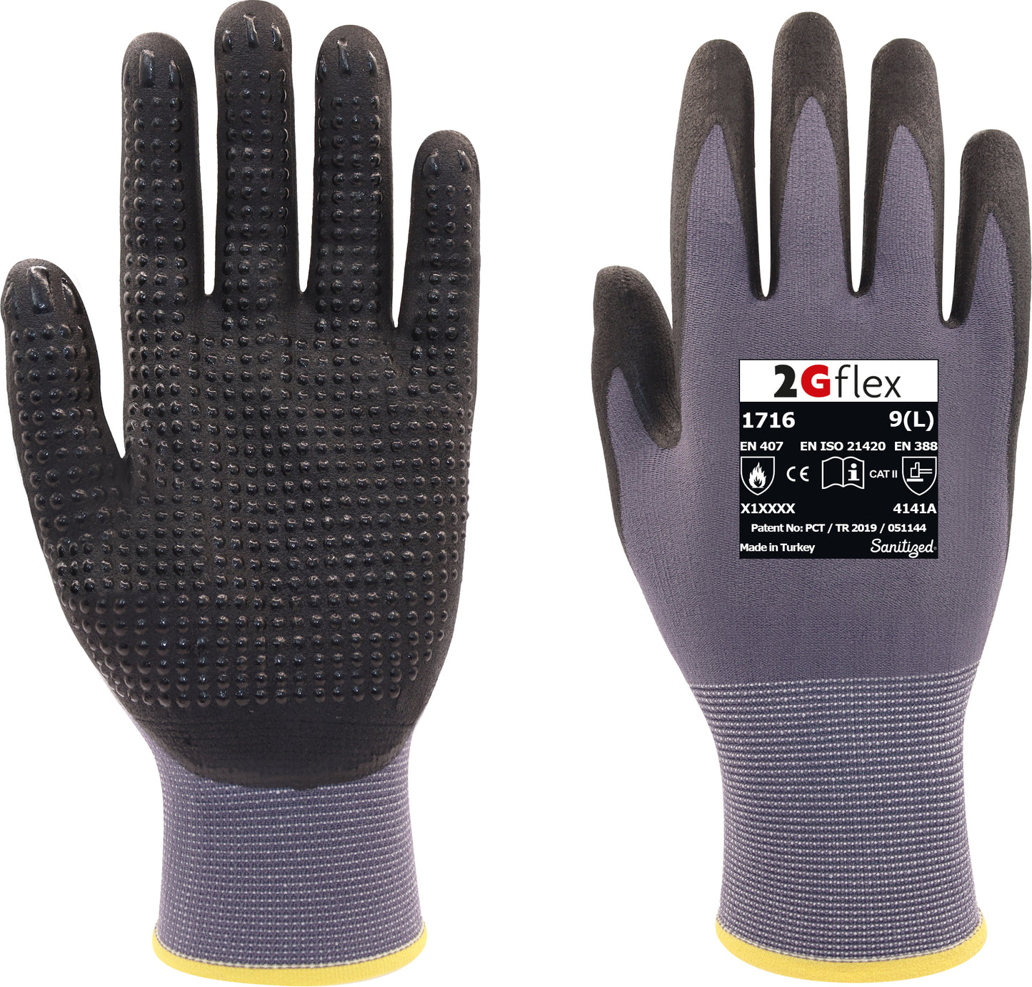 2G Flex 1716 Dotting – Mikroschaum-beschichtete Nylon-Arbeitshandschuhe