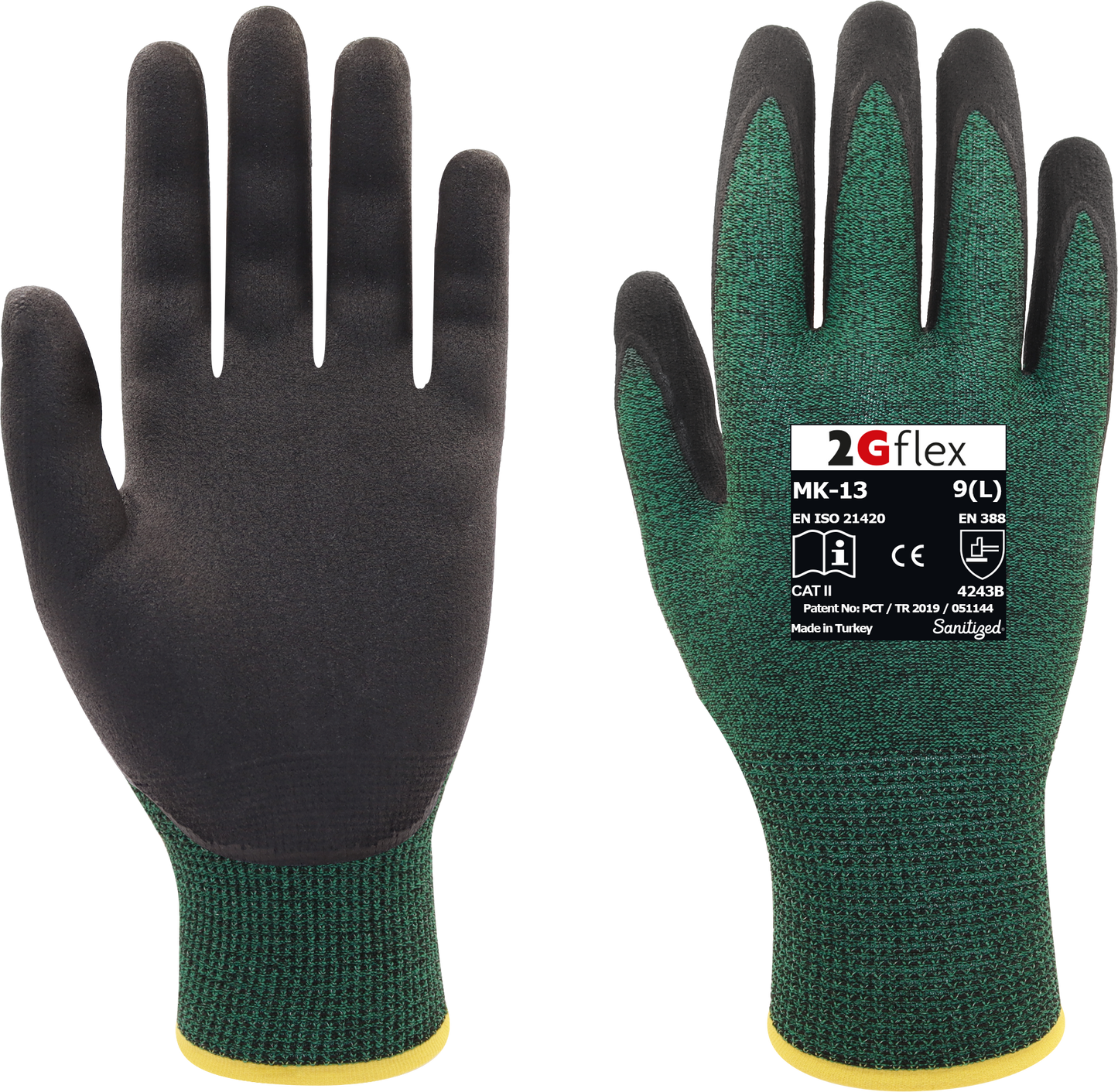 2G Flex MK – 13 Mikroschaum-beschichtete Nylon-Arbeitshandschuhe