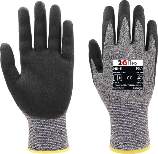 2G Flex MK – 5 Mikroschaum-beschichtete Nylon-Arbeitshandschuhe
