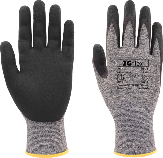 2G Flex MP-1 – Mit Mikroschaum beschichtete Polyester Arbeitshandschuhe